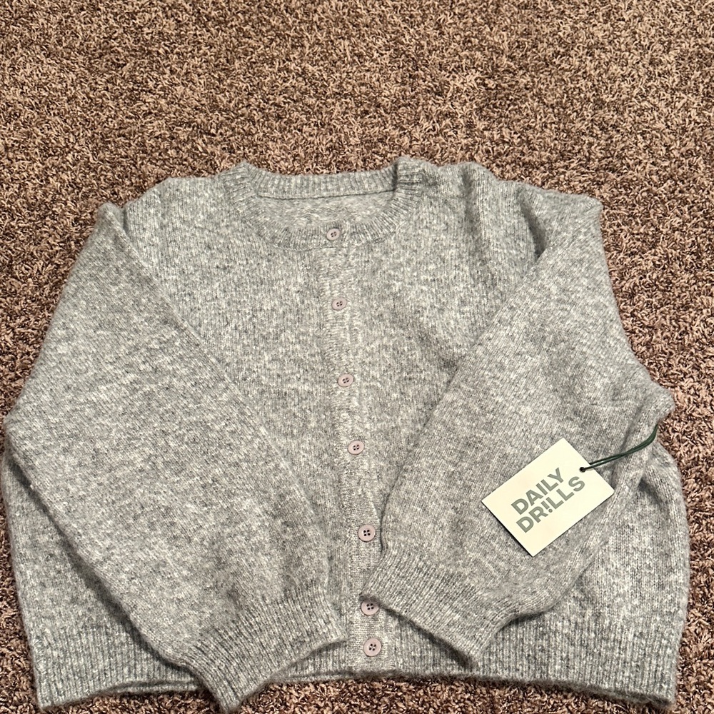 Daily Drills Heather Gray Cardigan